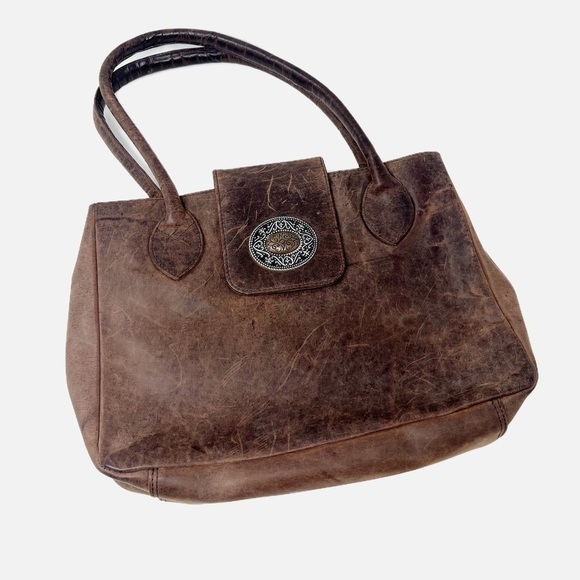 Biacci Handbags - NWOT BIACCI Genuine Leather Purse Hand Bag Chocolate Brown